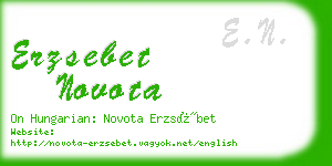 erzsebet novota business card